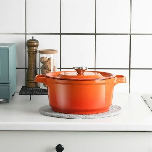 Granite Finish 3-Layer Non-Stick Kadai with Glass Lid